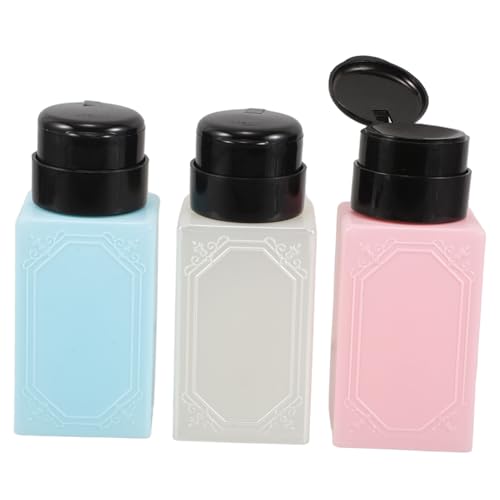 NULYLU 3 Stück Nachfüllbare Pumpflasche 220ml für Nagelzubehör Flüssigkeitsspender für Make Up Entferner Maniküre Flasche Kosmetikbehälter Effizienter Seifenspender NULYLU 3 Stück Nachfüllbare Pumpflasche 220ml für Nagelzubehör Flüssigkeitsspender für Make Up Entferner Maniküre Flasche Kosmetikbehälter Effizienter Seifenspender von NULYLU