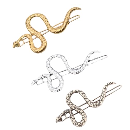 NULYLU 3 Stück Teiliges S Förmige Haarklammern aus Langlebiger Legierung Kreative Schlangenform Haarspangen für Frauen Modischer Haarschmuck Sicherer für Dickes und Dünnes Haar von NULYLU