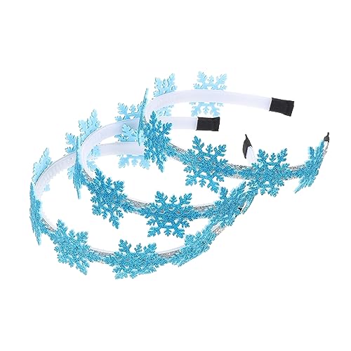 NULYLU 3stücke Teiliges Weihnachts-snowflake Haarschmuck Damen Leichte Und Attraktive Haarreifen Für Festliche Partys Für Weihnachts-events Und Feiern von NULYLU