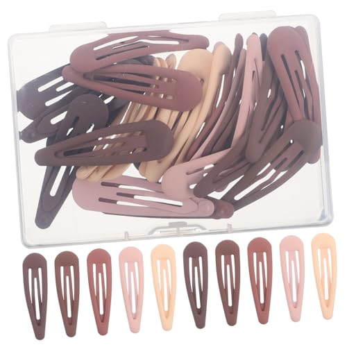 NULYLU 30stücke Kleine Haarspangen Mit Druckknopf Für Damen Und Mädchen Metall-haarschmuck in Wassertropfenform Rutschfeste Haarstyling-clips Neutraler Farbton Für Vielseitige von NULYLU