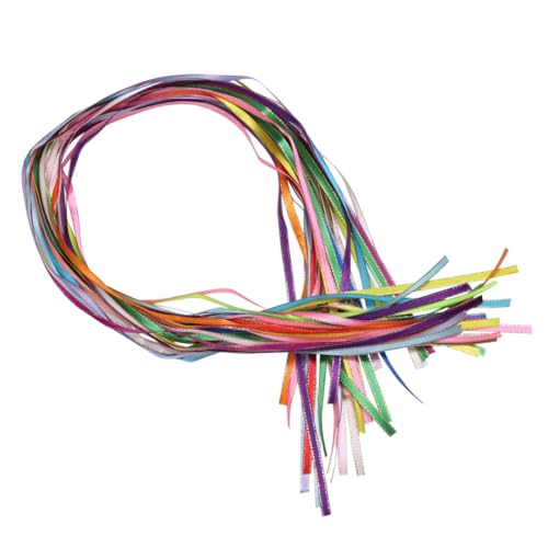 NULYLU 30 Stück Teiliges Buntes Satin band Vielseitiges Dreadlock braiding rope für DIY haarschmuck Geschenkverpackung Party Weihnachtsdeko Formbares Stoffband für Kreative von NULYLU