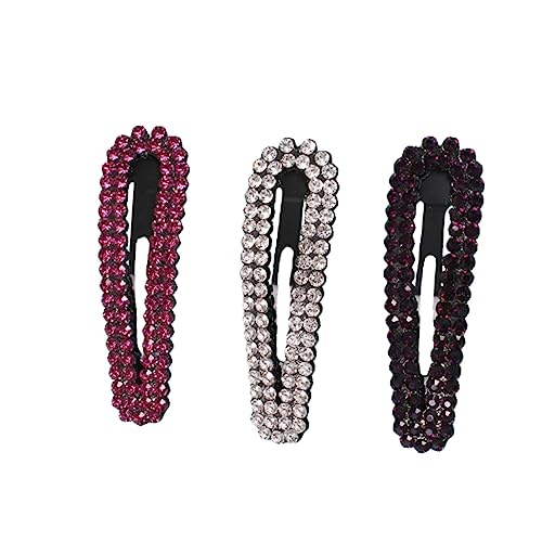 NULYLU 3stücke Rhinestone Haarspangen Für Frauen Stilvolle Haarklammern Aus Zufälligen Farben Für Hochzeiten Und Besondere Anlässe Elegantes Haaraccessoire von NULYLU