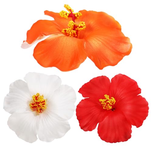 NULYLU Elegante Haarnadeln Mit Blumenmuster 3er-pack Haarspangen Mit Hawaii-blumen Haarblumen-clips Für Frauen von NULYLU
