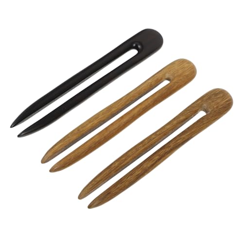 NULYLU 3stücke Holz U-förmige Haarstifte Retro Haarnadel Haar Accessoires Für Frauen Damen Natural Duft Glatt Handgemacht von NULYLU