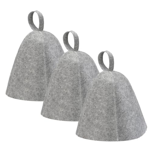 NULYLU 3stücke Saunahut Aus Filz Wasserabsorbierend Für Damen Herren Saunakappe Sauna Zubehör Für Spa Bad Badezimmer Kopfbedeckung Bequemer Duschhut Wiederverwendbar Set von NULYLU