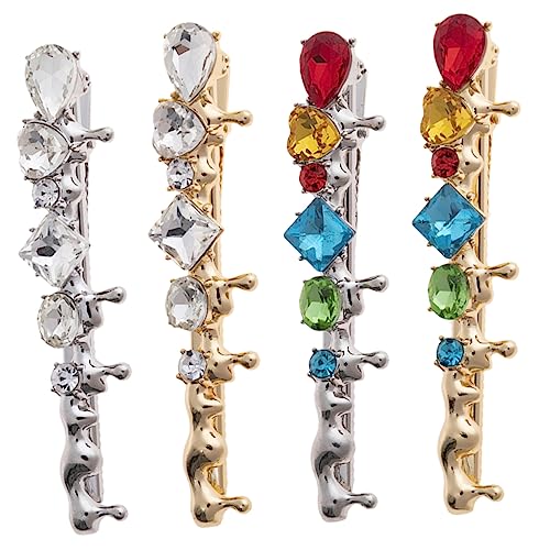 NULYLU 4stücke Glitzernde Haarklammern Mit Bunten Strasssteinen Elegante Haarspangen Für Frauen Für Hochzeiten Partys Und Besondere Anlässe von NULYLU