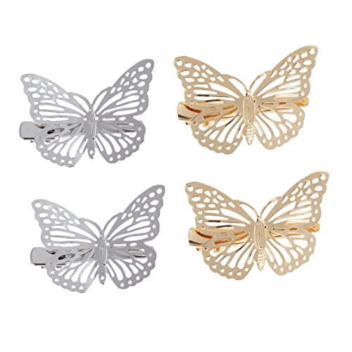 NULYLU 4stücke Haarspangen Schmetterling Haarclips Aus Legierung Zarte Seite Haar Klemmen Für Frauen Alltag Und Partyfrisuren von NULYLU