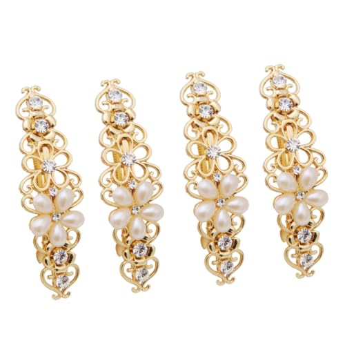 NULYLU 4stücke Zarte Perlen Haarspangen Mädchen Haar Barrettes Alle-spiel Haar Zubehör von NULYLU