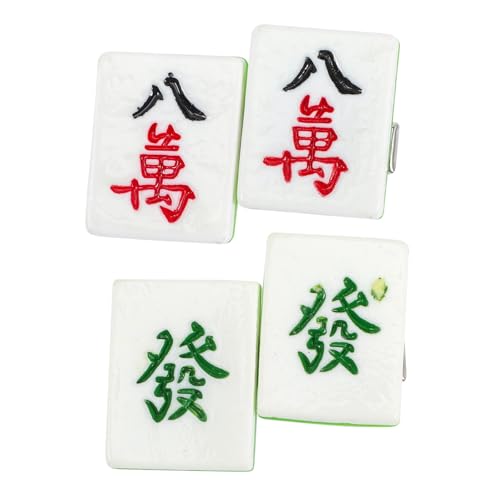 NULYLU 4 Stück Teiliges Mahjong Haarschmuck für Mädchen Süße Mahjong Haarklammern Haaraccessoires für Alltag Partys und Besondere Anlässe von NULYLU