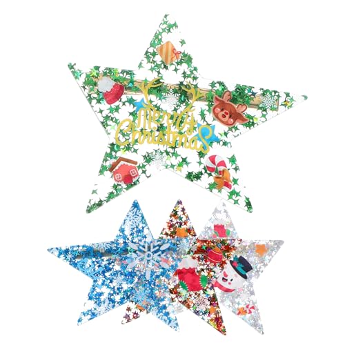 NULYLU 4-teiliges Satz Haarspangen Mit Spange Weihnachten Stern-muster Damen Accessoires Für Haare Acryl Und Metall Stabil Für Festivals von NULYLU