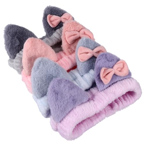 NULYLU Katzenohren-stirnband Haarreifen Dekorative Stirnbänder Stoffmaterial Leicht Lichtecht Verformungsbeständig Make-up-haarreifen Weiblicher Kopfschmuck von NULYLU