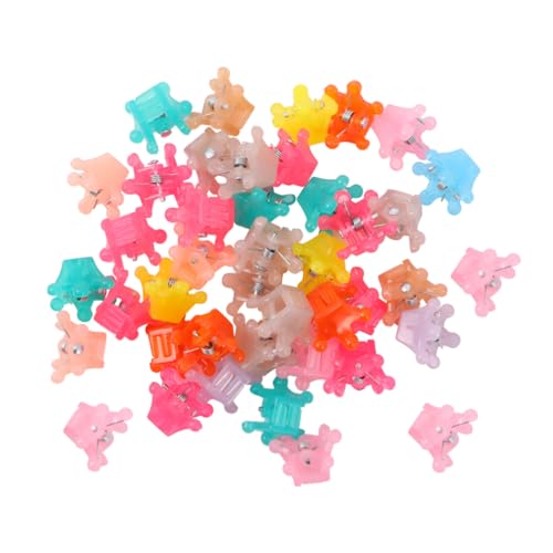 NULYLU 40 Stück Teiliges Mini Haarklammern Niedliche Kronenform Haarklammern für Mädchen Leichte in Verschiedenen Farben als Geschenk und Vielseitig Einsetzbar von NULYLU