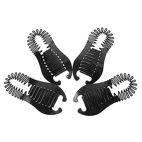 NULYLU 4Pcs Flechtenwerkzeug Bananenklammern Haare Für Feines Haar Banane Kamm Haar Verriegelung Werkzeug Für Dreads Haarkammzubehör Haare Bananenclips Für Frauen Biegbare Haarkämme Für Frauen von NULYLU