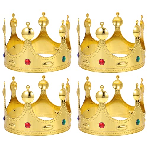 NULYLU 4er Set Königskronen Aus Für Kindergeburtstage Kostümzubehör Für Prinzen Und Könige Perfekt Für Geburtstagsfeiern Kostümpartys Und Rollenspiele von NULYLU