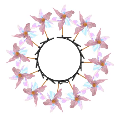 NULYLU 50 Stück Haarklammern Windmühlen Haarspangen Drehbar Windreaktiv für Mädchen Haarschmuck Party Freizeit Outdoor Rosa Niedliche Styling Accessoires von NULYLU