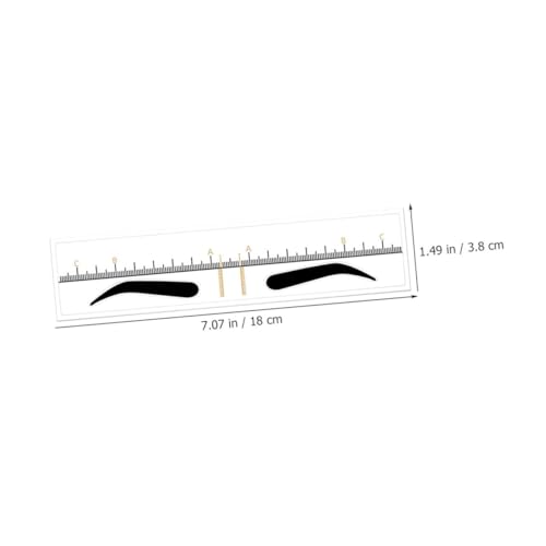 NULYLU 50 Stück Teiliges PVC Augenbrauen-schablonen mit Maßskala Einweg-sticker für Präzises Augenbrauen-design Geeignet für Damen Erleichtert Formen Threading Tattoo und Make-up von NULYLU
