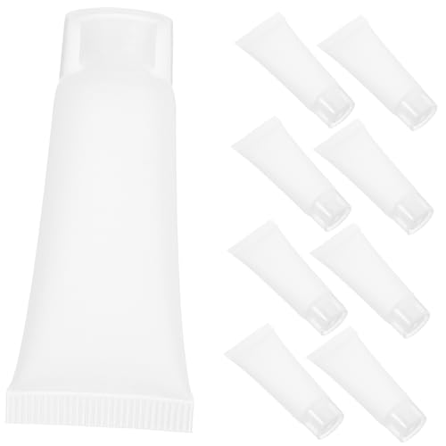 NULYLU 50Stücke Leere Nachfüllbare Zahnpasta Röhrchen Reise Kosmetikrohre mit Schraubenkappe Auslaufsicher Tragbar für Lotionen Shampoos und Handcremes von NULYLU