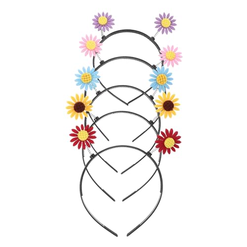 NULYLU Sonnenblumen Haarschmuck Frühlings-haarreif Party-kopfbedeckung Kinder-haarreif Stoff-blumenkopfbedeckung Kopfschmuck Für Kinder von NULYLU
