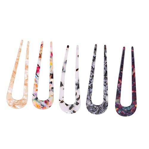 NULYLU Elegantes Kopfschmuck-set 5-teilig U-förmige Haarnadeln Einfache Haarnadel-dekore für Haar-accessoires für Mädchen und Frauen von NULYLU