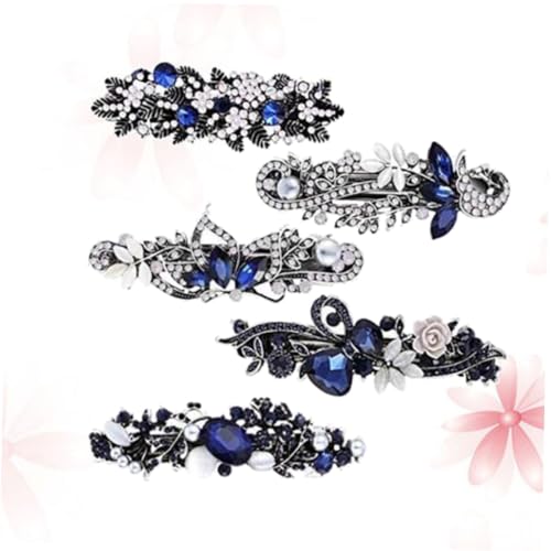 NULYLU Strass Haarnadel 5 Stück Blumenhaarspange Vintage Haarspangen Brautschmuck Für Frauen Und Mädchen Clip Haaraccessoire von NULYLU