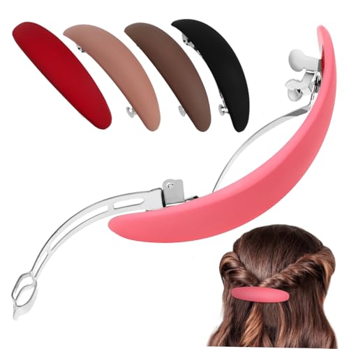 NULYLU 5 Stück Automatische Haarspangen Satz Französische Haarspange Für Frauen Und Mädchen Pferdeschwanzspangen Mit Großer Farbpalette von NULYLU