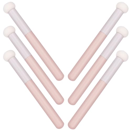 NULYLU 6 Stck Teiliges Schwamm Concealer Pinsel Kleiner Runder Make up Schwamm aus Hautfreundlichem Material Kompakt und Praktisch für Concealer Lidschatten Nasenschatten Geeignet für von NULYLU