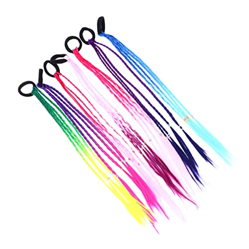 NULYLU Haarseile Mit Zöpfen Haargummis Und Haarringen Für Junge Mädchen Bunte Zöpfe Geeignet Für Partys Und Täglichen Gebrauch Einfach Anzubringen von NULYLU