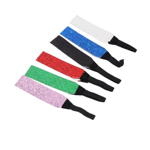 NULYLU 6 Stück Teiliges Elastisches Stirnband mit Glitzereffekt Bunte Pailletten Haarbänder für Damen und Mädchen Modisch Vielseitig Tragbar für Party Festival Cosplay Zufällige Farbe von NULYLU