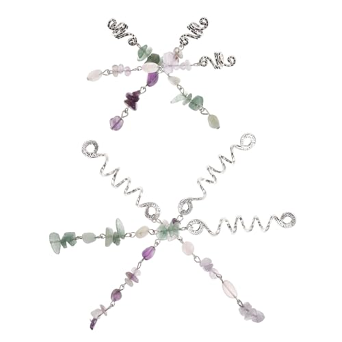 NULYLU 6 Stück Teiliges Flecht haar Boho dreadlock schmuck Retro haarclips aus Robustem Material Vielseitige Flecht Zopfschmuckringe für Damen Vintage inspirierte Haaraccessoires von NULYLU