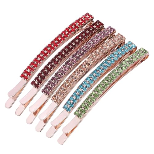 NULYLU 6 Stück Teiliges Strass Haarklammer mit Funkelnden Haarspangen Elegante Damen Haarclips für Vielseitige Frisuren Geeignet für Alltag und Besondere Anlässe Modischer Haarschmuck von NULYLU