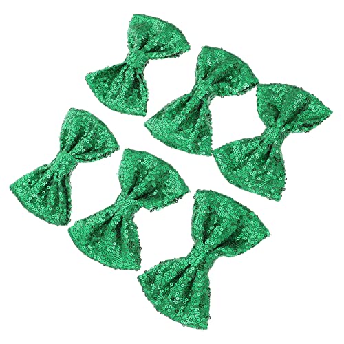 NULYLU 6 Stücke Selbstgemacht Kopfschmuck mit Pailletten Glitzer Haarnadel Schleifen für Mädchen Handgefertigte Haaraccessoires für Feste und Anlässe von NULYLU