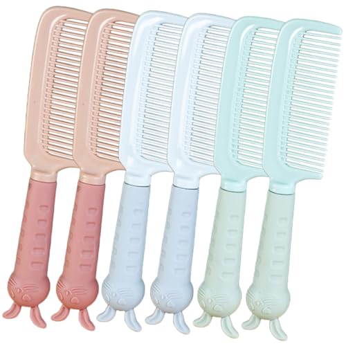 NULYLU 6stücke Cartoon Haarkämme Für Erwachsene Und Mädchen Antistatische Tragbare Kämme Für Dickes Dünnes Lockiges Und Haar von NULYLU