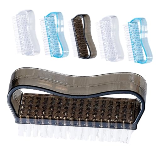 NULYLU 6stücke Nagelbürsten Mit Komfortablem Griff Fingernagelbürste Für Gründliche Reinigung Und Pflege Der Nägel Für Männer Und Kreative Projekte Transparentes Design von NULYLU