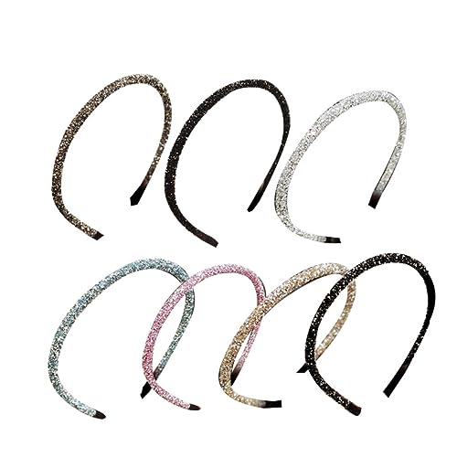 NULYLU 7stücke Haarband Für Frauen Mit Strasssteinen Schlichtes Kopfschmuck-design Haarschmuck Für Mädchen Und Damen Einfacher Frisur-akzent Für Alltag Und Partys von NULYLU