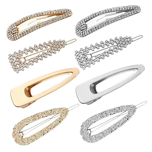 NULYLU 8stücke Strass Haar Clips Haarspangen Für Damen Frauen Haar Zubehör Haaraccessoires Mit Kristallen Für Frisuren Party Alltag Styling von NULYLU