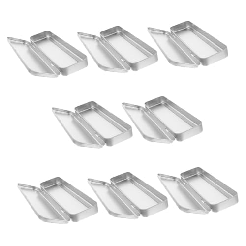 NULYLU 8 Stück Teiliges Federmäppchen aus Langlebigem Metall mit Klappdeckel Rechteckige Tinplate Aufbewahrungsbox für Stifte und Schreibwaren Tragbar und Modern für Schule und Büro NULYLU 8 Stück Teiliges Federmäppchen aus Langlebigem Metall mit Klappdeckel Rechteckige Tinplate Aufbewahrungsbox für Stifte und Schreibwaren Tragbar und Modern für Schule und Büro von NULYLU