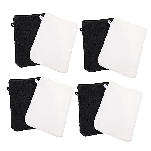 NULYLU 8stücke Teiliges Make-up Entferner Handschuhe Für Frauen Waschbar Sanft Zur Haut Für Gesichtsreinigung Und Körperpflege Mit Feinem Mikrofaser-material von NULYLU