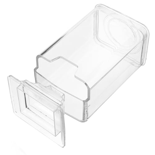 NULYLU Cotton Pads Holder Transparente Aufbewahrungsbox Für Nagelwipes Kosmetik-organizer Im Leuchtturm-design Staubschutz Für Schminktisch Und Badezimmer von NULYLU