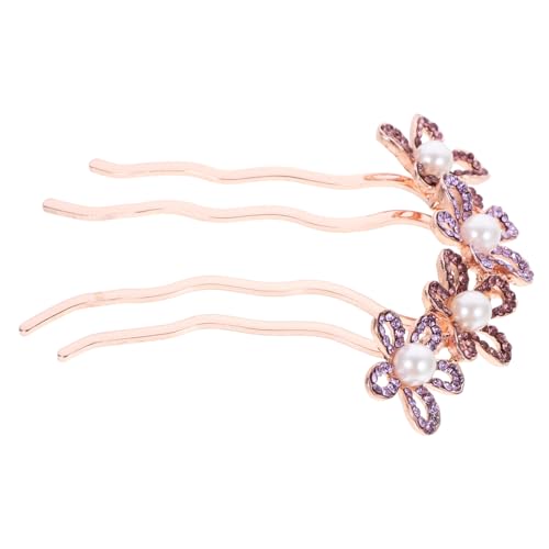 NULYLU Perlen Haarschmuck Blumen-haarkamm Seitlicher Haarkamm Für Hochzeit Party Frauen von NULYLU