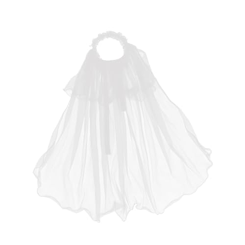 NULYLU Blumenkranz Stirnband mit Schleier Leichter Floraler Haarschmuck für Mädchen Bequemes Kopfbedeckungs accessoire Geeignet für Partys Geburtstage und Fotoshootings von NULYLU