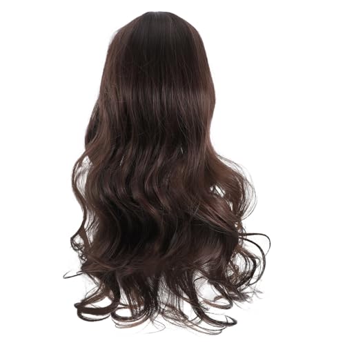 NULYLU Braune Wellenperücke mit Strähnchen für Damen Lange Hitzebeständige Synthetische Haarperücke für Tägliches und Partys Eleganter Look mit Voluminösen Locken NULYLU Braune Wellenperücke mit Strähnchen für Damen Lange Hitzebeständige Synthetische Haarperücke für Tägliches und Partys Eleganter Look mit Voluminösen Locken von NULYLU