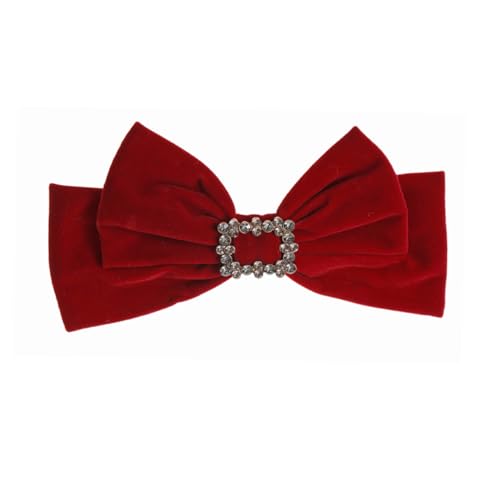 NULYLU Chic Haarschleifen Haarnadel Für Damen Vintage Burgunderfarbene Große Schleife Haaraccessoire Für Hochzeiten Kostüme Und Tägliche Frisuren von NULYLU