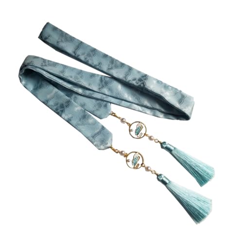NULYLU Chinesisches Haarschmuck mit Tassel Ponytail Halter Damen Langlebiges Haarschonendes Stirnband Traditionelles Design mit Himmelblauem Wolkenmuster für Alltag und Cosplay von NULYLU