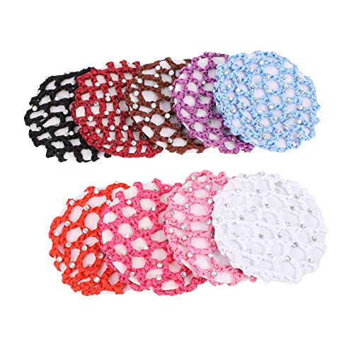 NULYLU 9stücke Brötchenabdeckung Strass Für Damen Und Mädchen Elastisches Design Handgefertigt Leicht Und Wiederverwendbar Sicher Hält Beim Auftritt von NULYLU