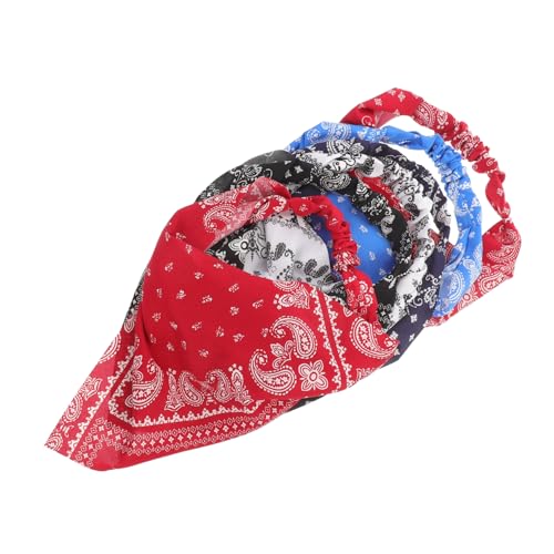 NULYLU 6stücke Teiliges Elastische Haarbänder Damen Bandanas Dreieckige Kopftücher Weinrot Rot Und Alltagslooks Kostüme Und Auftritte von NULYLU