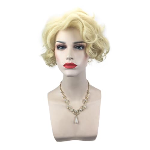 NULYLU Damen Kurzhaarperücke Mit Front Lace Modische Kurze Lockige Frisur Für Alltag Partys Cosplay Und Besondere Anlässe Handgefertigt Atmungsaktiv Und Hautfreundlich von NULYLU