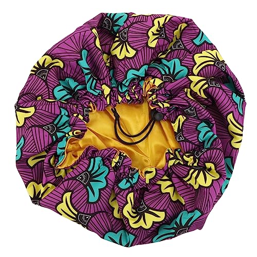 NULYLU Doppelschicht Satin Sleep Caps Frauen Nachtschlaf Cap Schlafkopfabdeckung Motorhaube NULYLU Doppelschicht Satin Sleep Caps Frauen Nachtschlaf Cap Schlafkopfabdeckung Motorhaube von NULYLU