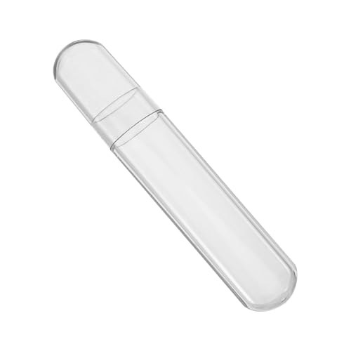 NULYLU Durchsichtige Kunststoffröhrchen Mit Kappen Transparente Röhrchen Aufbewahrungsbox Für Labor Und Bastelbedarf Kunststoff-Organizer Reagenzgläser Ohne Branding von NULYLU