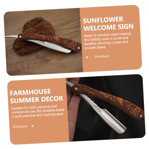 NULYLU Edelstahl Barber Razor mit Rutschfestem Griff Faltbarer Herren Rasierer für Präzise Nassrasur Sicherer Halter für Klingen Kompakt und Ergonomisch für Zuhause und Profi barber von NULYLU