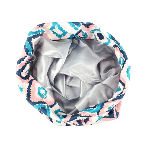 NULYLU Satin Schlafhaube Für Frauen Elastische Nachtmütze Zum Schutz Der Haare Angenehm Zu Tragen Für Make-up Und Pflege Verstellbar Und Stilvoll von NULYLU